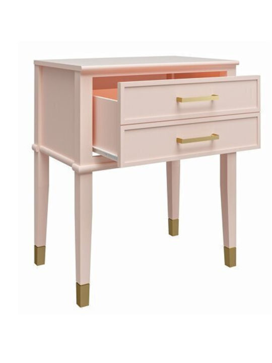 Desk Belromu 104 Wooden Rose with Metal Legs 60x40x71cm