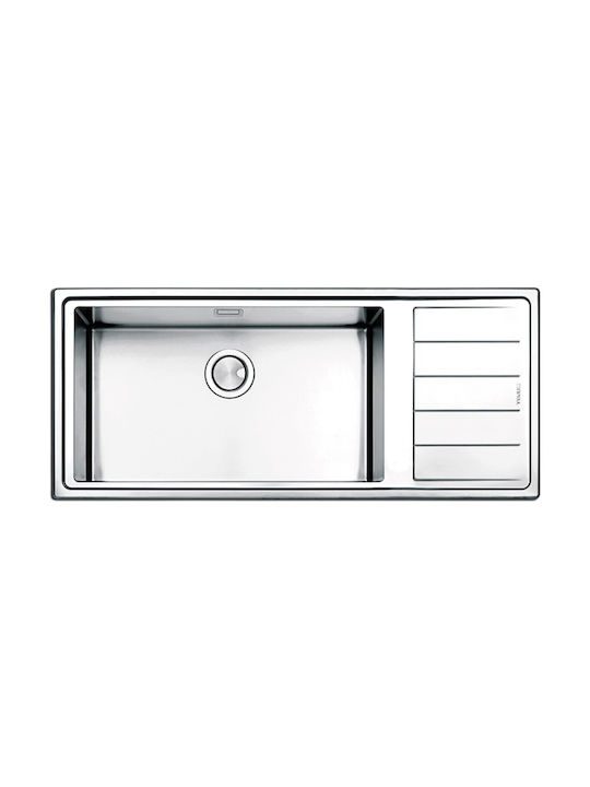 Apell Linear Plus LNP1161R Ένθετος Νεροχύτης Inox Σατινέ Μ100xΠ50cm Ασημί