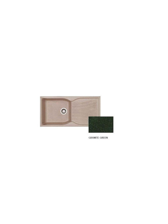 Sanitec Classic Unterbau Spüle aus Verbundgranulat B100xT50cm Granite Green