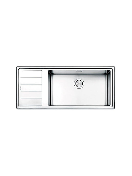 Apell Drop-In Spüle aus Verbundgranulat B116xT50cm Silber