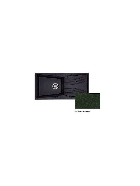 Sanitec Classic Drop-In Chiuvetă din Granit Sintetic L99xW51cm Granit verde