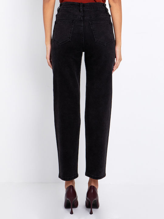 High Waist Women's Jean Trousers Black