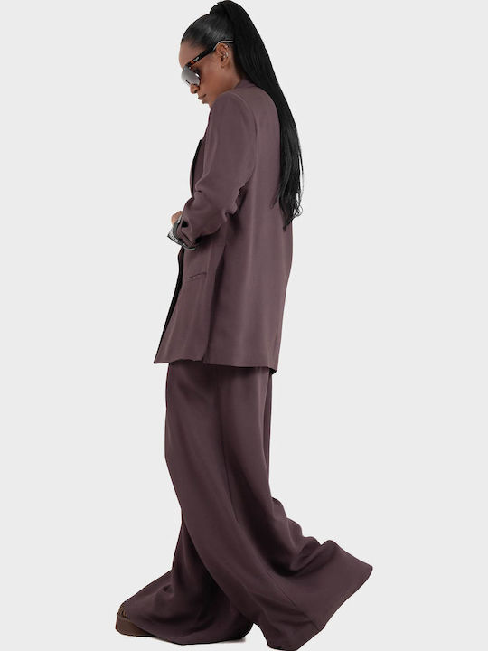 Pants Women's Fabric Trousers Black, Purple