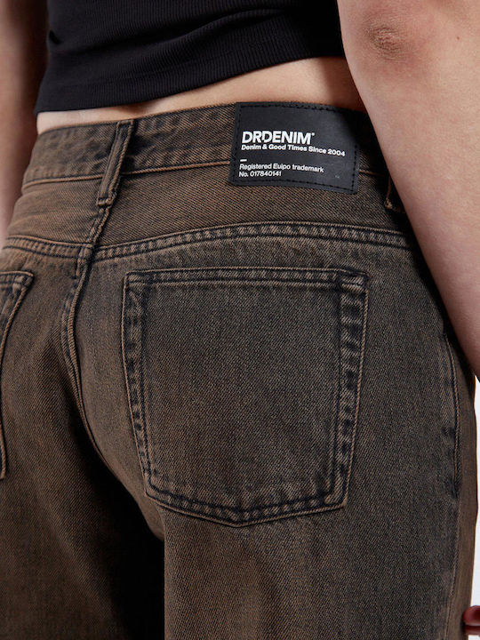 Damenjeans in Weit geschnittener Linie Braun