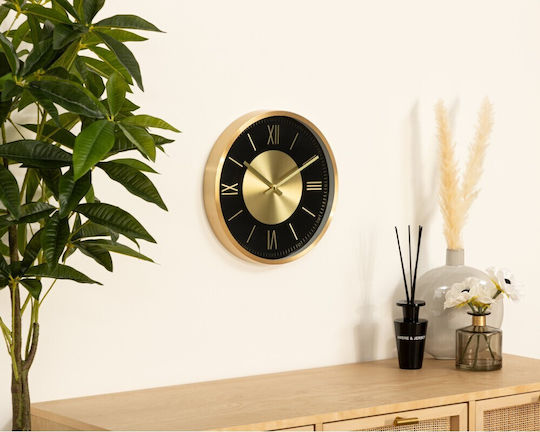 Wall Clock Metallic Gold Ø30cm