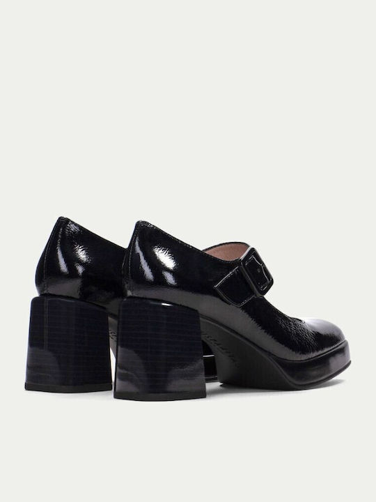 Leder Pumps Schwarz