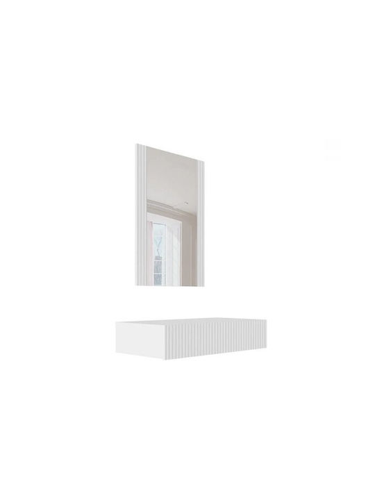 Тоалетна за грим Levmari 111 Дървена White с Огледало 80x42x97бр