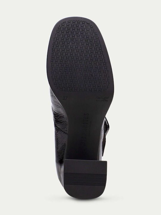 Leder Pumps Schwarz