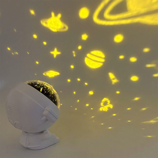 TS Collection Kids Projector Lamp with Star Projection White 12x11x10εκ.