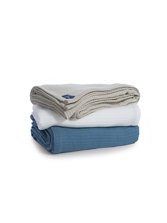 Nef-Nef Homeware Nau Κουβέρτα Πικέ Υπέρδιπλη 230x240εκ. Navy