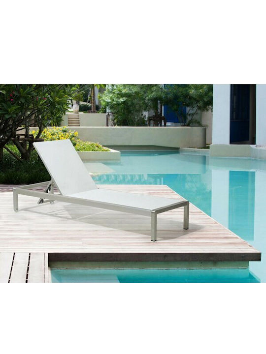 Deckchair Metallic Berwyn 1972 White 64x29cm.