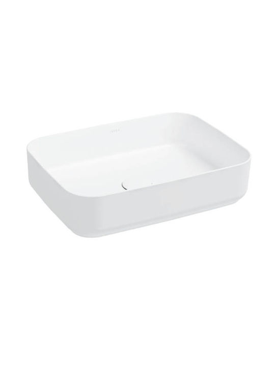 Isvea Infinity Countertop Sink Porcelain 50x36x12.5cm White