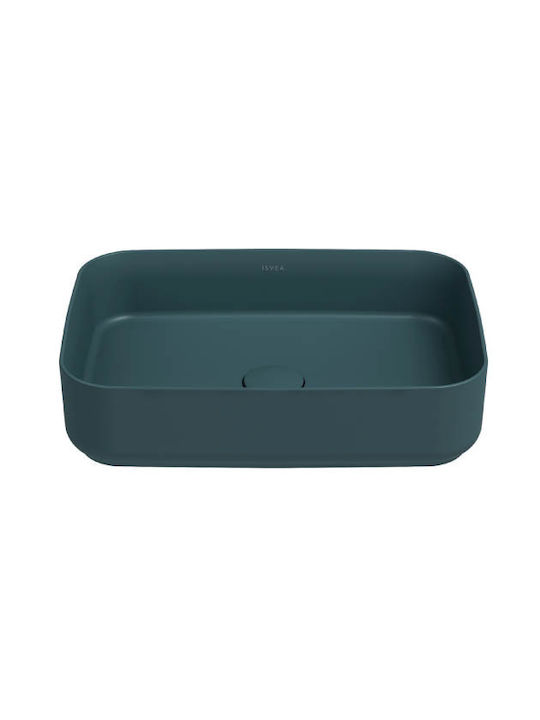 Isvea Countertop Sink Porcelain 50x36cm Perol Green