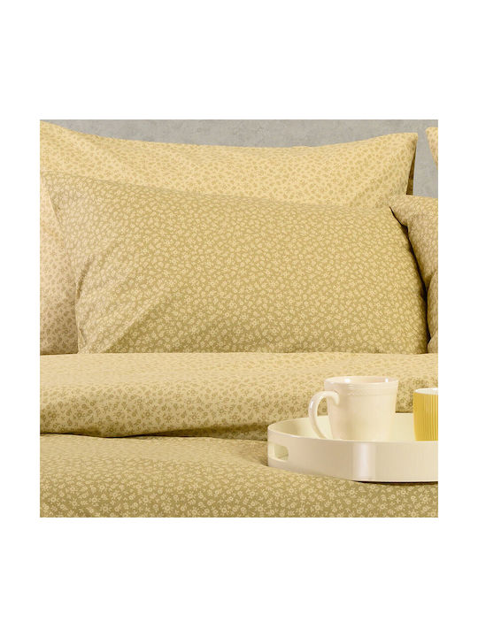 Melinen Samuele Σετ Μαξιλαροθήκες με Φάσα Olive/beige 50x70εκ.