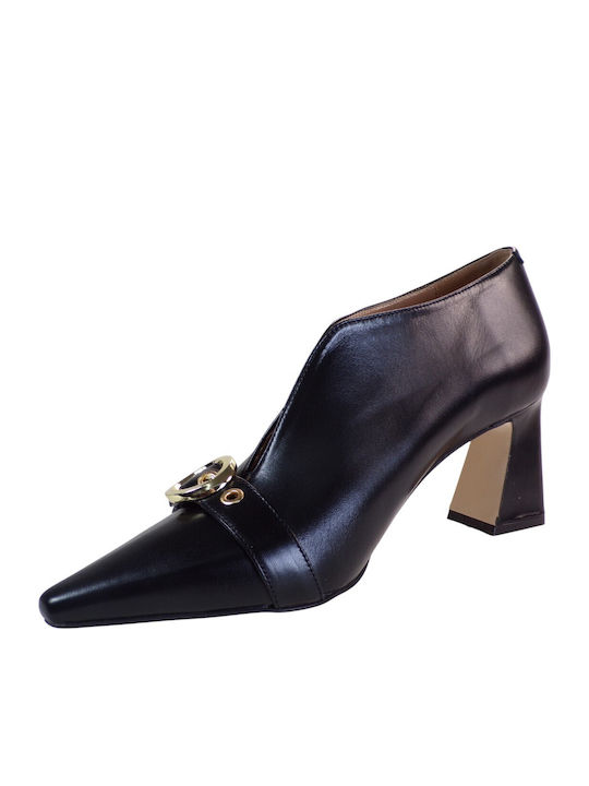Leather Black Heels