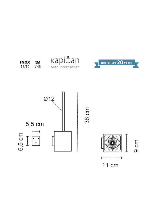 Kapitan Inox Πιγκάλ Μπάνιου Μαύρο