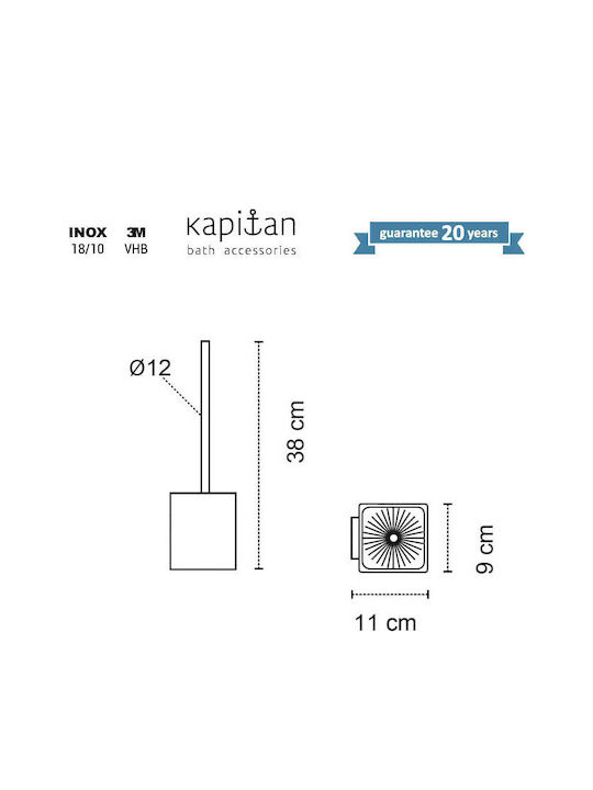Kapitan Inox Toilet Brush Gray