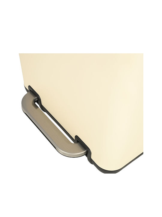 Estia Cubic Metallic Toilet Brush and Basket Set Soft Close 6lt Beige