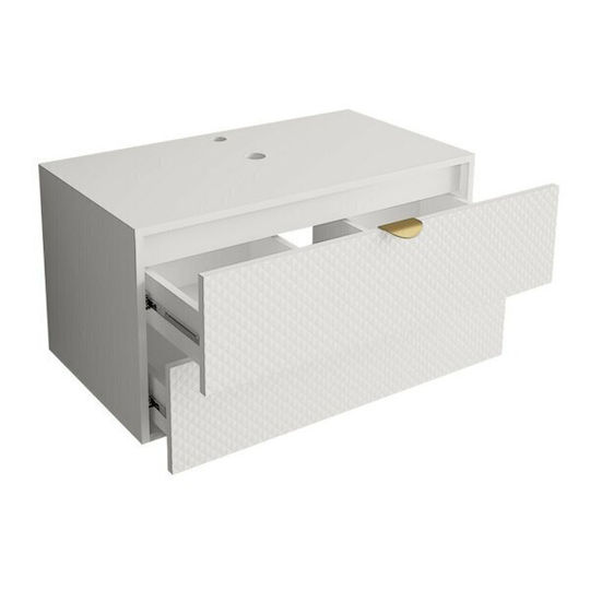 Epipla1.gr Fenenou 101 Cabinet de baie L80xA46xÎ42cm Alb