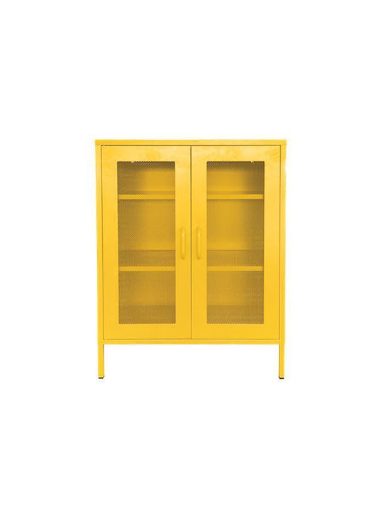 Стояща на пода Офис Метална в жълт цвят, 80x35x102см