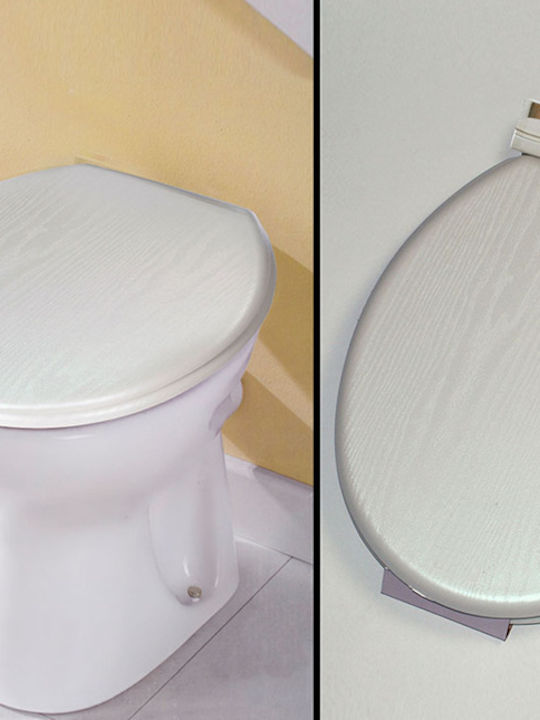 ArteLibre Wooden Toilet Seat White 43.4cm