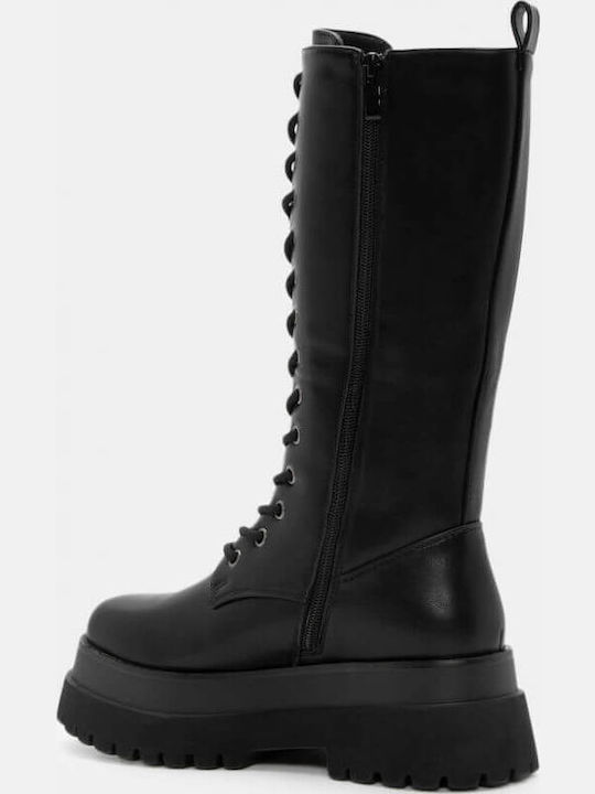 Damenstiefel mit Mittelhohem Absatz in Schwarz