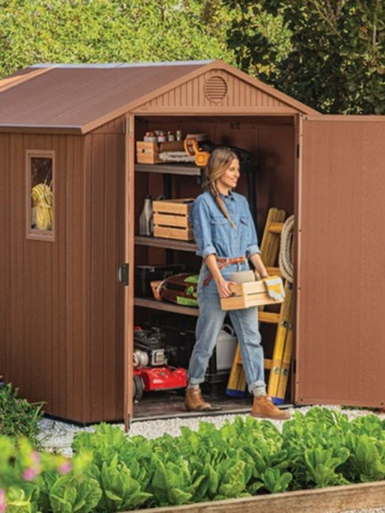 Kunststoff Gartenhäuser Darwin mit Lüftungsschlitzen und Isolierung M1.9xB2.44xH2.21m