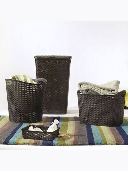Curver My Style Coș De Rufe Din Plastic 55L Cu Capac 33x43x60cm Maro