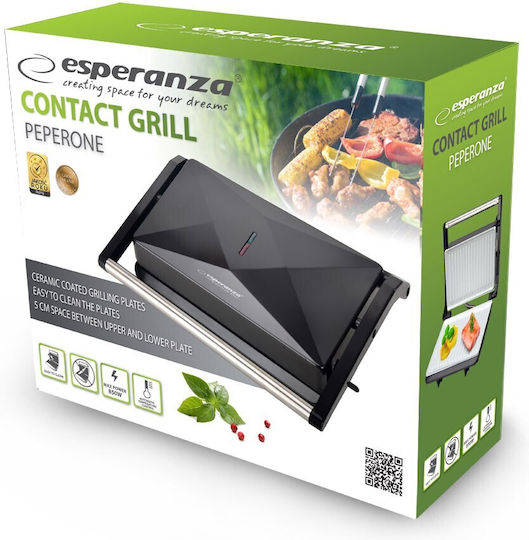 Esperanza Τοστιέρα Γκριλιέρα 850W Μαύρη
