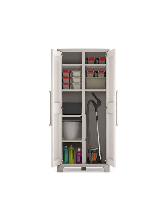 Dulap cu două uși Gulliver High Plastic cu 4 Rafturi 80x44x182cm