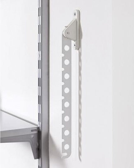 Element Agățătoare de Perete Metalică 8 Sloturi Alb 30cm 1buc