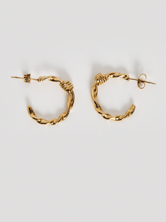 Toi&Moi Earrings Hoops Gold Plated