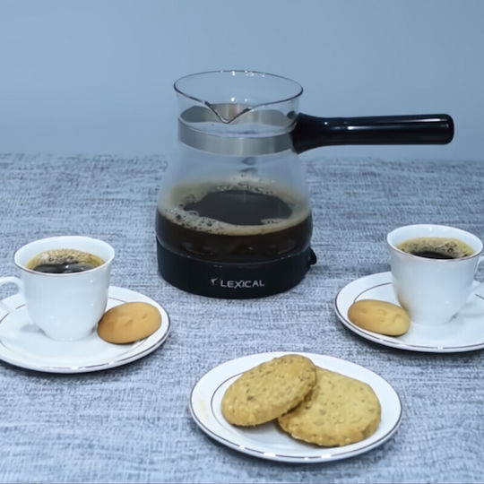 Lexical Electric Greek Coffee Pot 500W with Capacity 500ml Brown