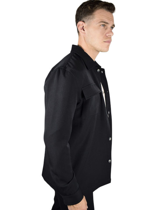 Overshirt Cu mânecă lungă Cămașă Black