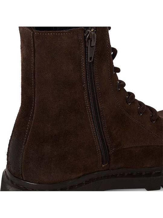 Wildleder Stiefeletten Damen Braun