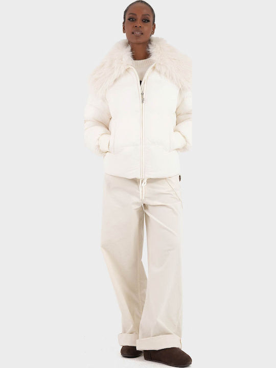 Damen Bikerjacke White