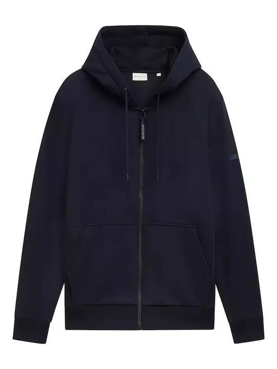 Basic Sweatshirt with Hood Navy