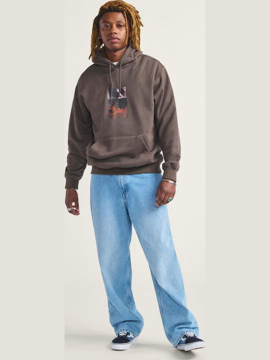 Transcend Φούτερ με Κουκούλα Brown