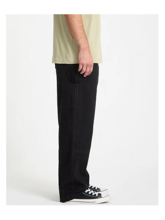 Men's Jeans Pants with Loose Tapered Fit Black