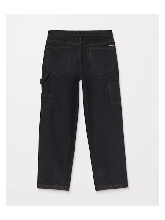 Men's Jeans Pants with Loose Tapered Fit Black