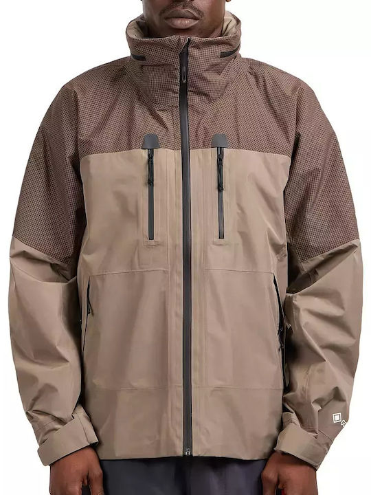 Winter Jacke Hardshell Wasserdicht und Winddicht Mocha Brown, Smokey Brown