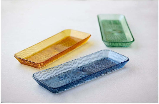 Bitz Serving Platter Rectangular Blue 14x38cm