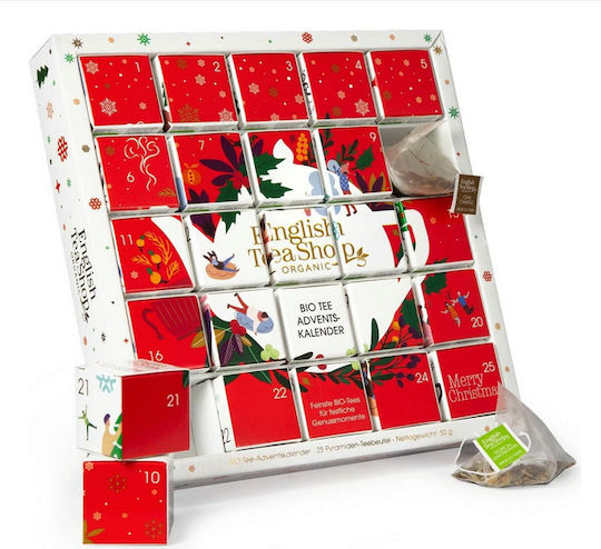 English Tea Shop Organic Product Red Tea Advent Calendar 25 Bags