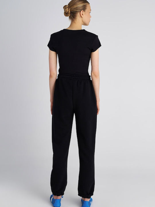 High Waist Sweatpants Jogger Black
