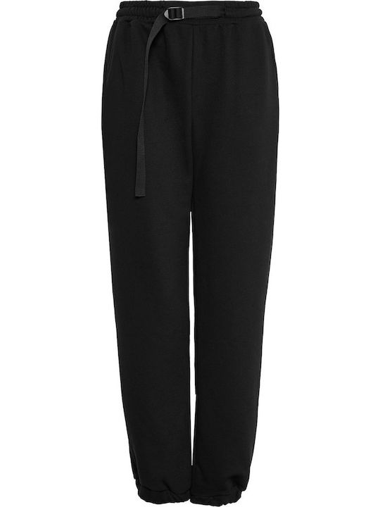 High Waist Sweatpants Jogger Black