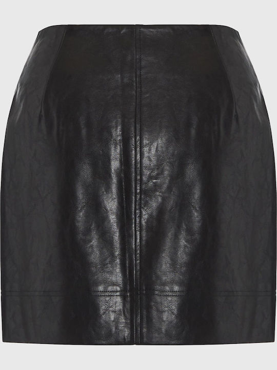 Leather Mini Skirt Black