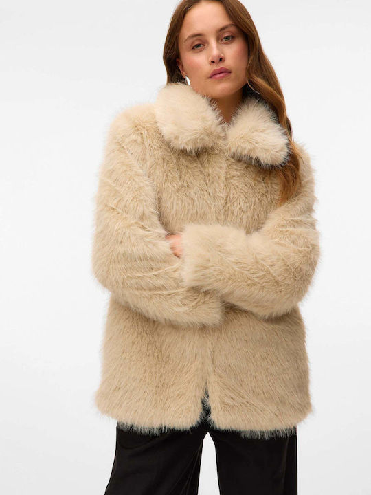 Frauen Pelz Beige