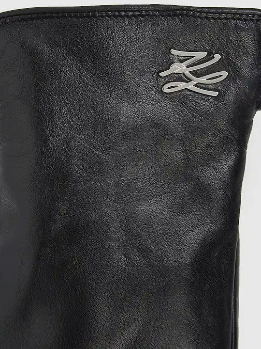 Schwarz Leder Handschuhe