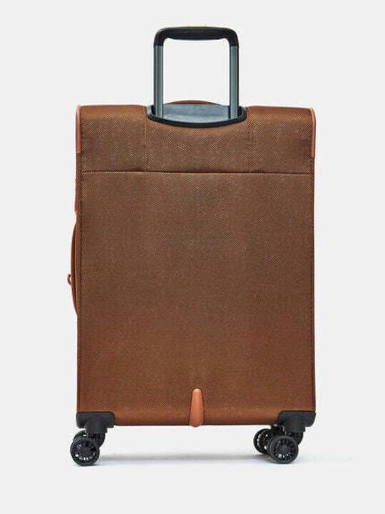 Mandarina Duck Zephyr Large Fabric Suitcase Marmalade With 4 Wheels Height 83cm