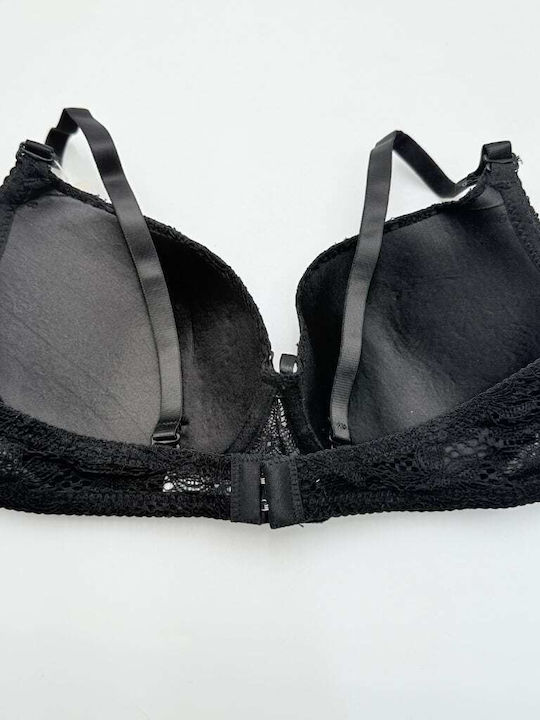 Lunna Dantelat Set de Lenjerie Sutien cu Slip Black
